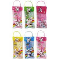 Parteet Birthday Party Return Gifts-Pack Of 6 Mix Stationery Kit Set In A Bag For Kids - Assorted Colours