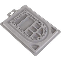 Beadsnfashion Bead Design Beading Board Gray, Bead Organizer Design Craft Measuring Tool For Diy Jewellery Making Craft Tray (Small (6X9 Inches))