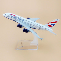 Sage Square 1:300 British Airways Airbus A380-841 Scale Metal Model Aircraft, Highly Detailed Souvenir Model Aircraft Collection,Multicolor