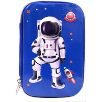 Parteet Multipurpose Stylish Large Capacity Hardtop Eva Pencil Case Organizer, Pen Holder Pouch (Blue Space)