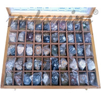 Rocksmins Collection Of 50 Rocks In Wooden Box Ro50Wb With 50 Big Specimen Set Of Rock Igneous Sedimentary Metamorphic Rock Mineral Collection Geology Kits Ideal For Study Of Earth Stone