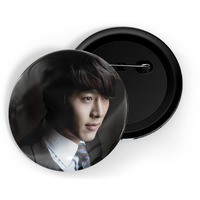 Dhcrafts Pin Badges K-Drama Korean Actor Multicolour Hyun Bin D2 Glossy Finish Design Pack Of 1