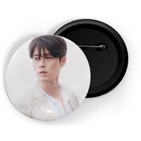 Dhcrafts Pin Badges K-Drama Korean Actor Multicolour Hyun Bin D3 Glossy Finish Design Pack Of 1