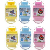 Parteet New Multicolour 3In1 Eraser,Sharpners And Brush - Pack Of 6Pcs For Kids