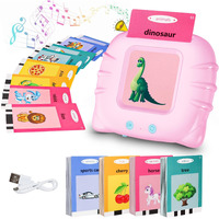 Acomok Talking Flash Cards For Toddlers, Autism Sensory Toys, 2-5 Year Old Boys & Girls, Sight Words Learning, Mixed Theme, Educational Flashcards (Animals, Fruits, Vehicles), Simple Style