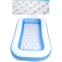 Vrion Summer Special Inflatable Kid Swimming Pool Baby Bath Tub Without Air Pump For Kids Age 1 To 5 Years I 6 Feet Size Bath Pool I Water Capacity 49 Liters I Multi Colour (Rectangular)