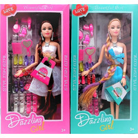 Cri8Hub Fashion Girl's, Fashion Doll With Dresses Makeup And Cute Doll Accessories Style Wardrobe Doll Set For Girls, Doll Toy For Kids Girls And Boys Dolls (Doll Pack Of 2)