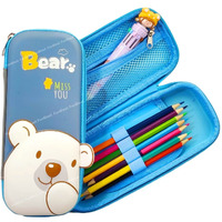 Funblast Pencil Pouch For Kids,Pencil Case Pencil Box, Pencil Case Organizer, Return Gifts For Kids, 3D Hardtop Eva Canvas Pencil Case Multicolour