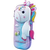 Funblast Unicorn Pencil Case For Kids  Pencil Pouches For Girls, 3D Hardtop Eva Multipurpose Zipper Pen & Pencil Case, Stationary Organizer For Kids, Birthday Return Gift For Kids - Multicolor