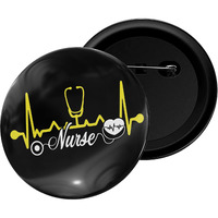 Dhcrafts Pin Badges Nurse Glossy Finish Design Pack Of 1 (58Mm)