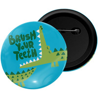 Dhcrafts Pin Badges Brush Your Teeth D1 Glossy Finish Design Pack Of 1 (58Mm)