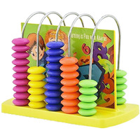 Bkdt Marketing Educational Abacus 5 Rods For Kids Early Math Skills For Kids To Learn To Count, Add & Subtract With Colourful Beads - Mathematics Tool Kit -Abacus Toys For Kids (Abacus 5 Rods)