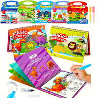 Sillyme Birthday Return Gifts For Kids Party - 3Pcs Magic Water Book For Kids - Water Painting Book - Coloring Drawing Painting Books Kit - Educational Toys - Quick Dry Doodle
