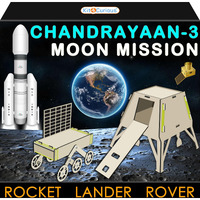 Kit4Curious Chandrayaan-3 Moon Mission Wooden Models  Rocket, Lander, Rover, Propulsion Module Making Kit  Showpiece