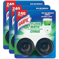 Harpic Flushmatic In-Cistern Toilet Cleaner Blocks, Citrus - 100 G (Pack Of 3) | Lasts Upto 240 Flushes