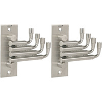 Docoss Stainless Steel Flexible Wall Hooks For Hanging Cloth And Towel Hangers For Wall,Door Hangers,Movable Hook -Pack Of 2, Silver