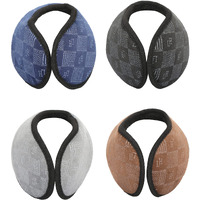 Fabseasons Winter Outdoor Ear Muffs/Warmer For Men And Women For Protection From Cold, Value Combo Pack Of 4 & 8 (Free Size, Contemporary, Design-5.Pack Of 4)