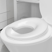 Techhark Baby Potty Training Toilet Seat For Boys And Girls Kids, Non-Slip With Splash Guard, Fits Round & Oval Toilets, Free Includes Storage Hook (White)