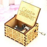 Zesta Above 2 Months Wooden Hand Cranked Collectable Engraved Music Box (Game Of Thrones Brown)