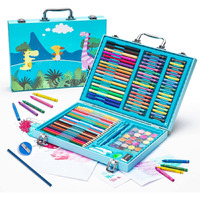 Uoxoo 128 Pieces Art Set Portable Drawing Painting Art Supplies Gifts For Kids Girls Boys Teens Adults 6-8-9-12 Coloring Art Kit Gift Case: Crayons, Oil Pastels,Colored Pencils, Watercolors Case