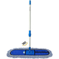 Livronic Wet And Dry Cotton Floor Mop With 4Ft Long Handle With 360 Degree Movement Which Allows You To Clean Every Corners Easily With 18" Head With Refill (18 Inch Mop Set With Silicone Gloves)