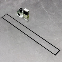 Lipka Marble Insert Shower Drain Channel | 36 X 3 Inches| 304-Grade Stainless Steel Long Floor Drain For Bathroom & Shower Areas | 21Mm Marble Invisible Water Drainer With Side Hole & Cockroach Trap