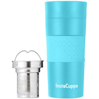 Instacuppa Stainless Steel Vacuum Insulated Coffee, Tea Travel Mug, Leak Proof Sipper Lid, Double Walled Thermosteel Flask Mug, Premium Matte Finish, Anti-Slip Grip (350 Ml, Green)