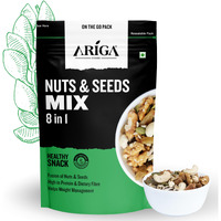Ariga Foods Nuts & Roasted Seeds Mix Value Pack (200G) | Trail Mix Nutritious With Healthy Seeds & Nuts | Low In Calories, High In Nutrients | Morning Snack | Seeds For Eating | Healthy Snack 8 In 1 | Vitamins & Minerals Rich | Healthy Diet Rich Food