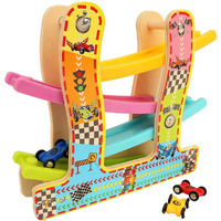 Magicwand Colorful Wooden Ramp Race Track Car Set With Set Of 4 Cars1 Pcmulti-Colored100% Safe & Non-Toxic