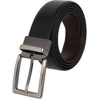 Labnoft Men's Pu Leather Reversible Belt (Black/Brown)