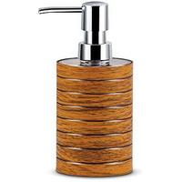 Freelance Miami Polystyrene Soap Dispenser, Shower Lotion, Gel, Conditioner, Liquid Shampoo Pump (Dark Wood)