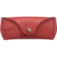 Vivid Vision Unisex Adult Lightweight Eyewear Specs Case Cover | Protect Eye Glasses |Leatherite | Xv-8H | Red