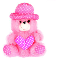 Fclues Cap Teddy Bear Soft Toy | Birthday Gift For Girls/Wife, Boyfriend/Husband, Soft Toys Wedding For Couple Special, Baby Toys Gift Item (Pink)