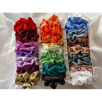 Starvis Luxury Satin Scrunchies Pastel Colors Dark, Anti-Hair-Breakage, Hair Ties, Scrunchies Set For Girls, Women, Best Gift For Sister, Friend, Mom (Multi-Color-Exotic) (Pack Of 24)