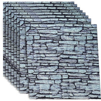 Lukzer 8Pc 3D Brick Wallpaper Self-Adhesive Panel Peel & Stick Wall Sticker For Living Room Bedroom Background Wall Decoration Sheets (Thickness 8Mm /Stone Design/77 X 70Cm)