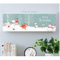 Darshanam World Polyester Dolphin Printed Dust Cover Folding Designer Ac Cover For Indoor Split Ac 1 Ton (White, 91 X 31 X 21Cm)(White-Pista)
