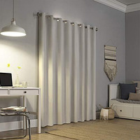 Bhoomi Impex Room Darkening Blackout Curtain Long Door-9 Feet, Thermal Insulated Eyelet Noise Reducing Blackout Curtains - White Solid