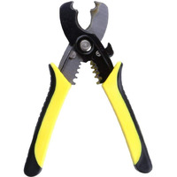 Dotcom 8-Inch Self-Adjusting Automatic Cable Cutter Crimper, 5 In 1 Multipurpose Tool Wire Stripping Cutting Pliers, 10-24 Awg (0.2~6.0Mm) (Yellow) (Wt-22)