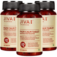 Jiva Pain Calm Tablet 500Mg 360 Tablet | 100% Pure & Natural | Natural Pain Reliever | Strengthen Bones & Muscles - 120 Tablet (Pack Of 3)