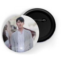 Dhcrafts Pin Badges K-Drama Korean Actor Multicolour Hyun Bin D4 Glossy Finish Design Pack Of 1