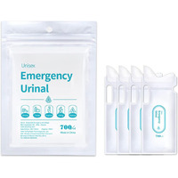Hannea 4Pcs Urine Bags For Men Women, 700Ml Outdoor Emergency Car Urinal Pee Bag, Gel Vomit Bag For Travel Traffic Jam Children Patient Pregnant
