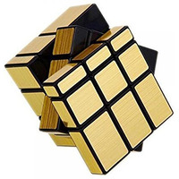 Kiditos Moyu Meilong Mfjs 3X3X3 Gold Mirror High Speed Cube (3X3 Mirror Gold Cubing Classroom) Magic Cube, Gold