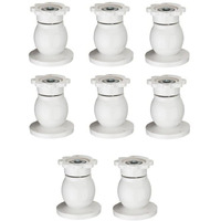 4Ever Magnetic Door Catcher/Stopper/Holder/Blocker | Heavy Duty Plastic Door Stopper For Home & Office (White, Pack Of 8)