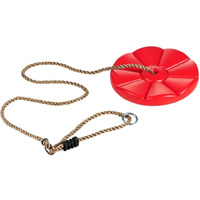 Toy Park Button Disc Monkey Round Rope Swing For Kids With Height Adjustable Red