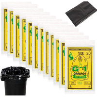 G 1 Plastic Garbage Bags | Medium | Black | 19X21 Inch | Buy 10 Packs Get 12 Packs | 300 + 60 = 360 Pcs | Dustbin Trash Waste Dustbin Disposable Covers | 48 X 54 Cm, 360 Count