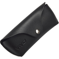 Vivid Vision Unisex Adult Lightweight Eyewear Specs Case Cover | Protect Eye Glasses | Chashma Dibbi | Spectacle Box | Closure - Button | Artificial Leather | Xv-8H | Black