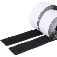 Diy Crafts 2 Inches Self Adhesive Hook And Loop 5.4 Yards Fastener Sticky Nylon Fabric Mounting Tape Strips (Multicolour)