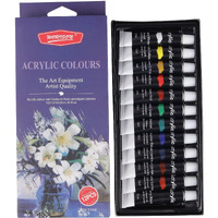 Worison Acrylic Color Set Of 12 Colors X 12Ml Tubes, Multicolour