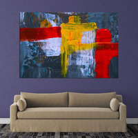 Inephos Framed Canvas Painting - Lines - Modern Abstract Art Wall Painting For Living Room, Bedroom, Office, Hotels, Drawing Room (Multi, 85Cm X 55Cm)