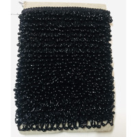 Eera Fashion Icing Private Limited Eerafashionicing Black Pearl And Beads Lace 9 Meter For Dresses, Crafts, Home Decor